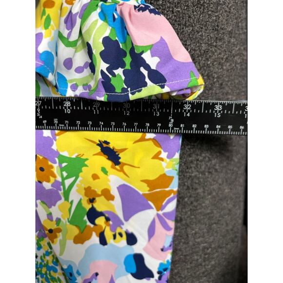 Umgee Colorful Floral Open Front Kimono Top Womens 1XL/2XL Blue Yellow Pink NEW - Picture 7 of 7